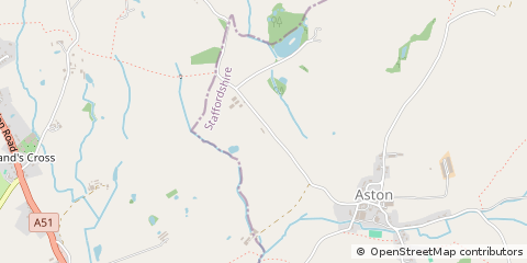 Map of Market Drayton, Shropshire