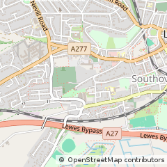 Map of Lewes, East Sussex