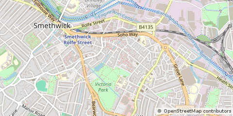 Map of Smethwick, West Midlands