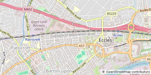 Map of Eccles, Manchester