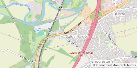 Map of Wakefield, West Yorkshire