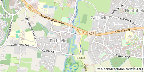 Map of Titchfield, Hampshire