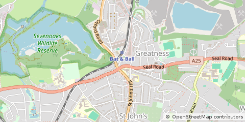 Map of Sevenoaks, Kent