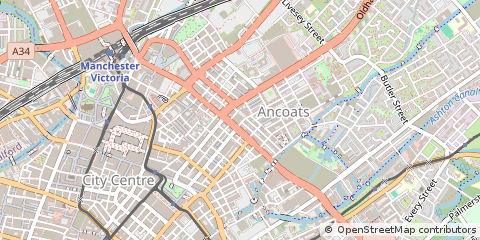 Map of Manchester, Greater Manchester