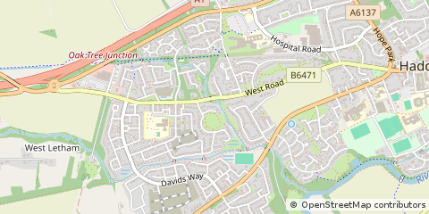 Map of Haddington, East Lothian