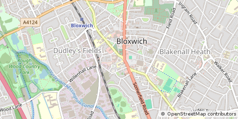 Map of Walsall, West Midlands
