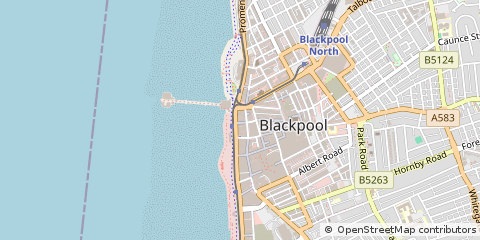 Map of Blackpool, Lancashire