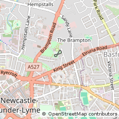 Map of Newcastle, Staffordshire