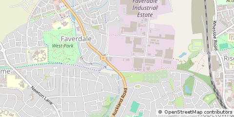 Map of Darlington, County Durham