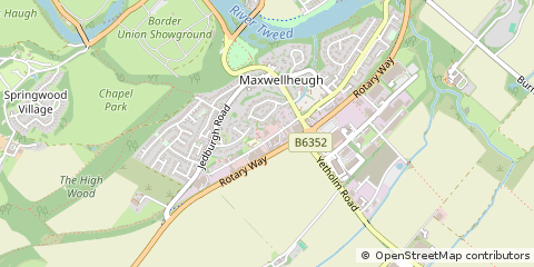 Map of Kelso, Roxburghshire