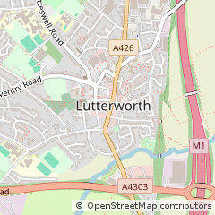 Map of Lutterworth, Leicestershire