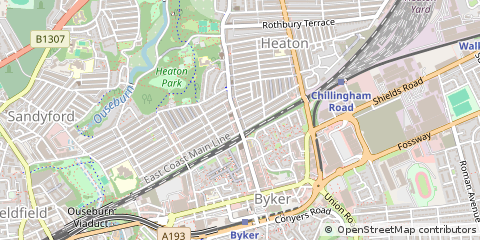 Map of Newcastle Upon Tyne