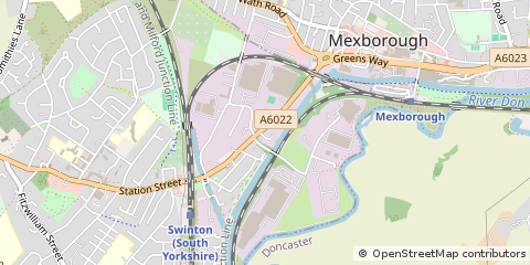 Map of Mexborough, South Yorkshire