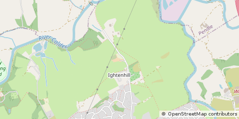 Map of Burnley, Lancashire