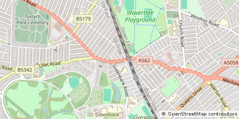 Map of Liverpool, Merseyside