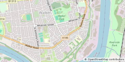 Map of Newcastle, Tyne and Wear