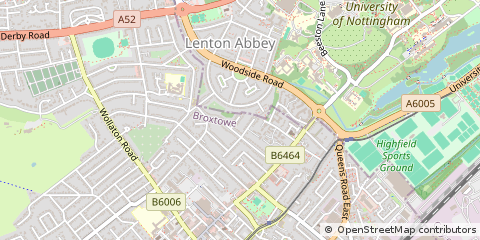 Map of Nottingham, Nottinghamshire