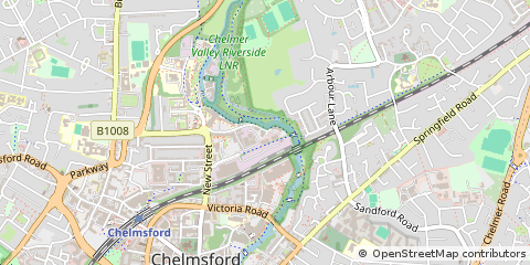 Map of Chelmsford, Essex