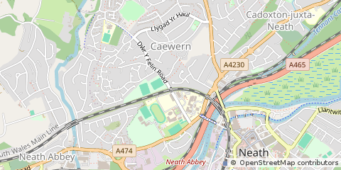 Map of Neath, West Glamorgan