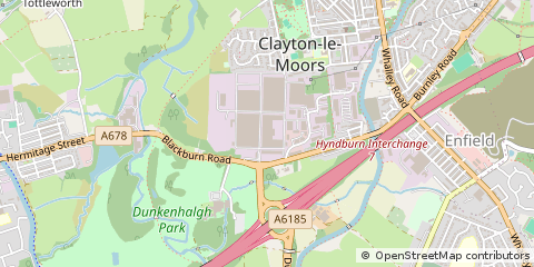 Map of Accrington, Lancashire