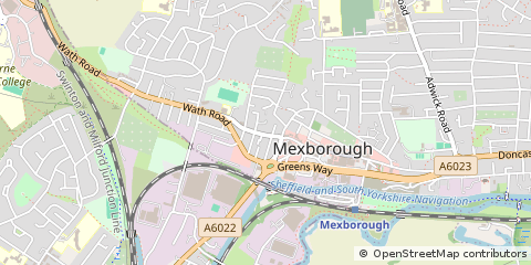 Map of Mexborough, South Yorkshire