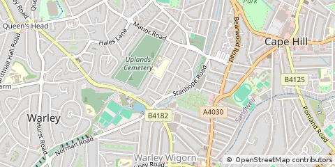 Map of Birmingham, W Midlands