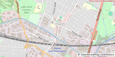 Map of Hayes, Middlesex