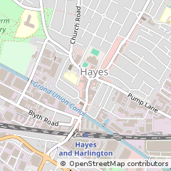 Map of Hayes, Middlesex