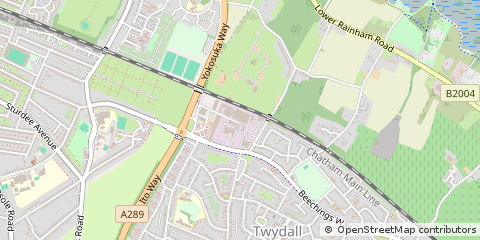 Map of Gillingham, Kent