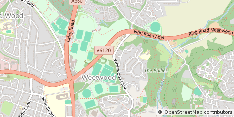 Map of Leeds, West Yorkshire