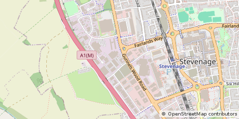 Map of Stevenage, Hertfordshire
