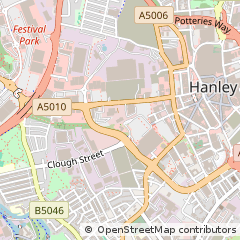 Map of Stoke on Trent, Staffordshire