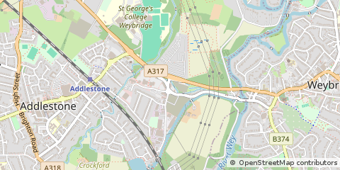 Map of Addlestone, Surrey