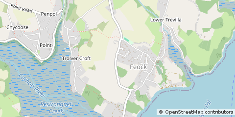 Map of Truro, Cornwall