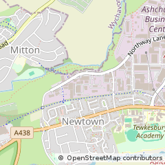 Map of Tewkesbury, Gloucestershire