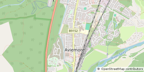 Map of Aviemore, Inverness-Shire
