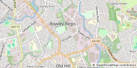 Map of Cradley Heath, West Midlands