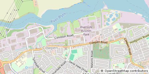 Map of Blyth, Northumberland