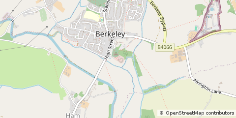 Map of Berkeley, Gloucestershire