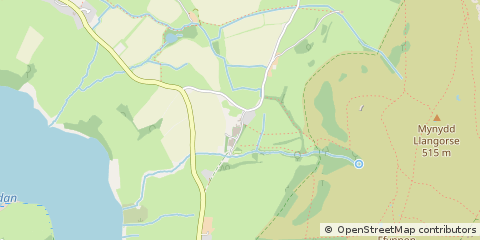 Map of Brecon, Powys