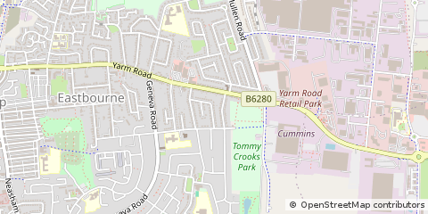 Map of Darlington, County Durham