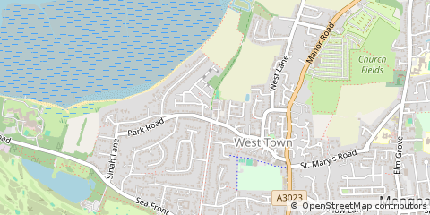 Map of Hayling Island, Hampshire
