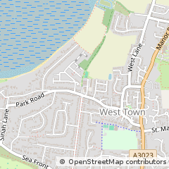 Map of Hayling Island, Hampshire