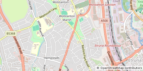 Map of Newcastle-Under-Lyme, Staffordshire