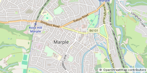 Map of Marple, Cheshire