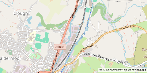 Map of Littleborough, Lancashire