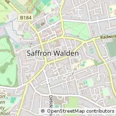 Map of Saffron Walden, Hertfordshire