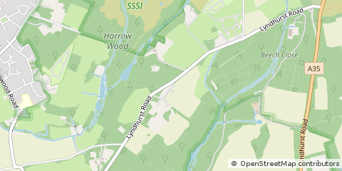 Map of Christchurch, Hampshire