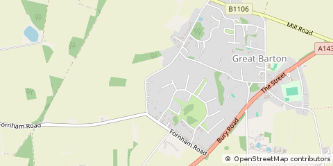 Map of Bury ST Edmunds, Suffolk