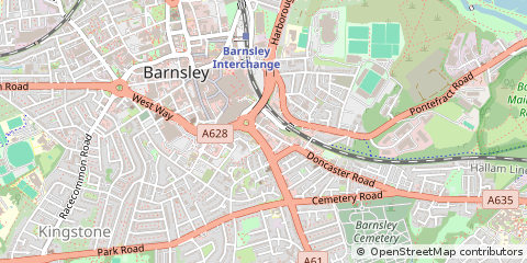 Map of Barnsley